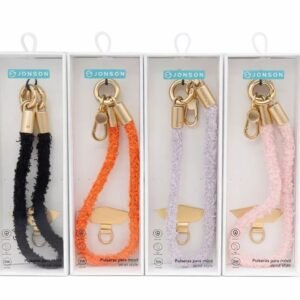 Pulsera corta de lana para móvil
