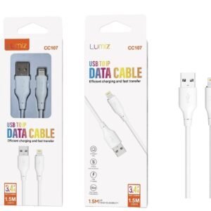 Cable IP 3.4A 1.5M blanco Lumiz CC107 IP