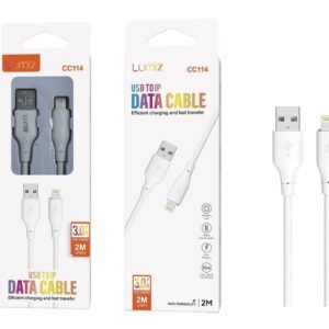 Cable IP 3.4A 2M blanco Lumiz CC114 3A IP
