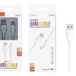 Cable IP 2.4A 3M blanco Lumiz CC116 IP