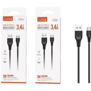 Cable Type-C 3.4A 1MNEGRO Lumiz CC201 Type-C