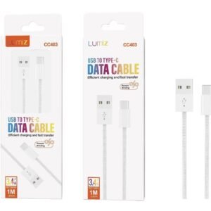 Cable Type-C 1M blanco Lumiz CC403 Type-C