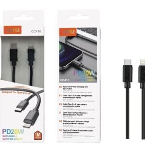 Cable C-IP 20W 1M negro Lumiz CC410 C-IP
