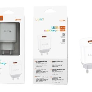 Cargador enchufe USB blanco Lumiz CD304
