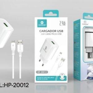 Cargador 2.4A con cable micro Hopecom HP-20012