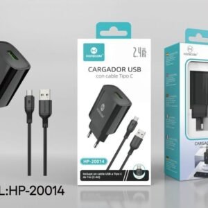 Cargador 2.4A con cable Type-C Hopecom HP-20014