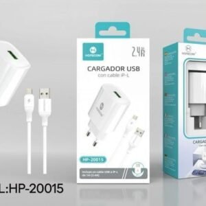 Cargador 2.4A con cable IP Hopecom HP-20015
