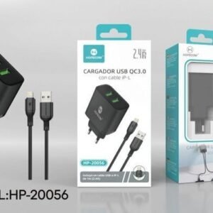 Cargador 2USB con cable IP Hopecom HP-20056 2.4A