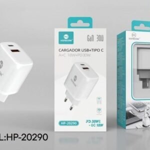 Hopecom HP-20290 cargador enchufe 18W+PD30W