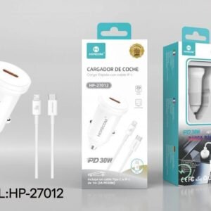 Cargador 30W C-IP para coche Hopecom HP-27012 C
