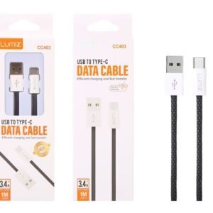Cable Type-C 1M negro Lumiz CC403 Type-C