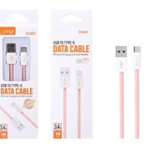 Cable Type-C 1M rosa Lumiz CC403 Type-C
