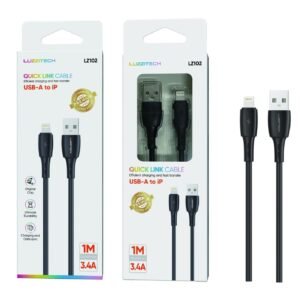 Cable IP 3.4A 1M negro Lumiz LZ102 IP
