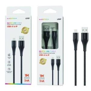Cable IP 3.4A 1M negro Lumiz LZ107 IP