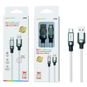 Cable Type-C 3.4A 1M blanco Lumiz LZ110 Cable Type-C