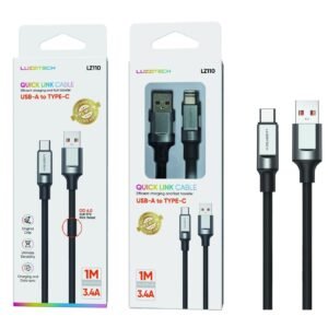 Cable Type-C 3.4A 1M negro Lumiz LZ110 Type-C