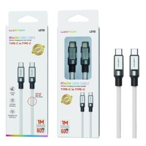 Cable Type-C to Type-C 60W 1M blanco Lumiz LZ112 Type-C TO Type-C