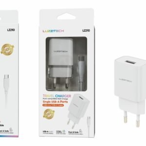 Cargador 2.4 con cable Type-C blanco Lumiz LZ210 2.4A