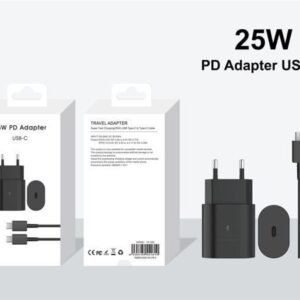 Cargador 25W con cable C to C negro VY-026 Type-C