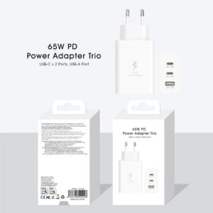 Cargador 65W 2 Type-C 1 USB VY-068