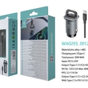 Cargador C-L con dos puerto C para coche C-L PD30W