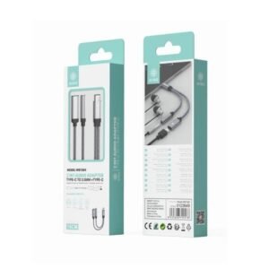 Adaptador C-jack+C con cable trenzado