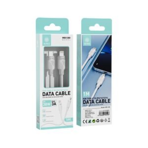 Ikrea WB1390 cable trenzado de carga rápida PD Type-C to Lightning 30W 3A max 1M blanco