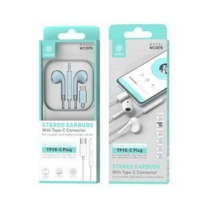 Auricular con cable tipo C