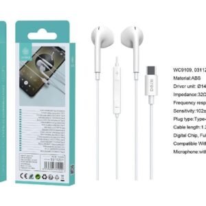 Auricular con cable tipo C