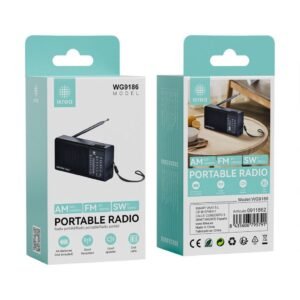 Mini radio FM 88-108MHZ AM2.0-1600KHZ con correa negro Ikrea WG9186