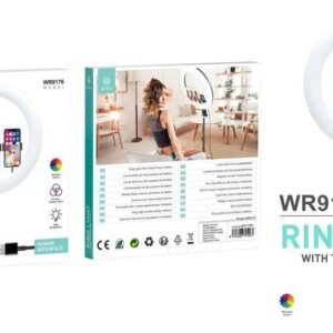 Aro de luz RBG multicolores con 3 soporte de móvil interfaz USB 36CM 14" Ikrea WR9176