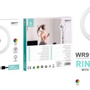 Aro de luz RBG multicolores con 1 soporte de móvil interfaz USB 30CM 12" Ikrea WR9177