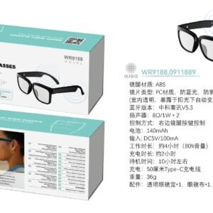 Ikrea WR9188 gafas inteligentes con audio Bluetooth V5.3 autooscurecimiento solar lentes anti-luz azul