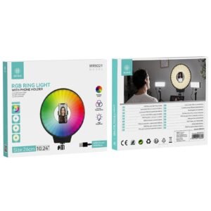 Ikrea WR9221 luz de relleno con soporte de móvil LED RGB 26CM 10.24''interfaz USB-a