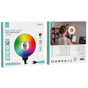 Ikrea WR9222 luz de relleno con soporte de móvil LED RGB 17CM 6.69''interfaz USB-a