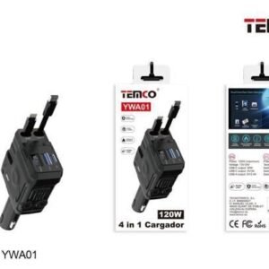 Cargador para coche 4 IN 1 Temco YWA01 120W