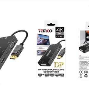 Temco YWA03 adaptador DP-hdtv,vga,dvi,audio 4 en 1
