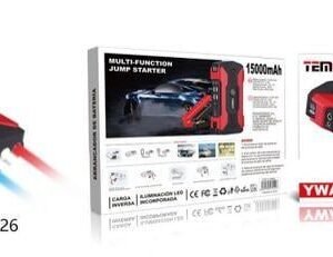 Temco YWA26 arrancador de batería 15000MAH carga inversa