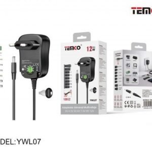 Temco YWL07 cargador universal 12W 3-12V multivoltaje